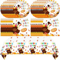 Turkey Thanksgiving Party Supplies Set, Autumn Harvest Disposable Dinnerware by Mainivo