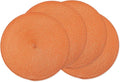 AHHFSMEI Round Braided Placemats 15 Inch Round Table Mats for Dining Tables Natural Woven Heat Resistant Place mats Set of 4 (Orange, 4)