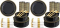 350 Pieces Black and Gold Plastic Plates by WDF