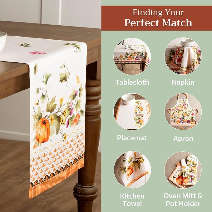 Maison d' Hermine Table Runner 100% Cotton 14.50" x 108" | Table Runners 108 - Image 5