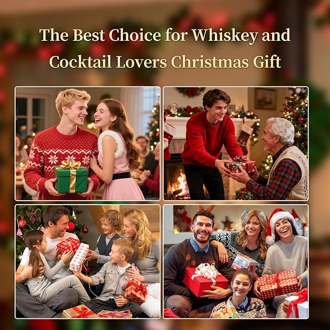 Cocktail Smoker Kit, for Bourbon Whiskey Drink, Whiskey Smoker Kit, Old Fashioned Drink Smoker with 4 Flavors Wood Chips, for Men, Dad, Husband