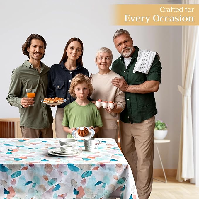Maison d' Hermine Table Cloth Rectangle Table 100% Cotton 54 x 72 Inches Tablecloth Reusable Decorative for Dining Room Farmhouse Home Valentines Day Decorations Spring Summer - Summer Picnic