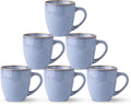 GBhome Ceramic Coffee Mugs Set of 6, 12oz Stoneware Coffee Mugs Set by GBhome