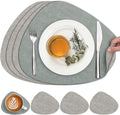 Faux Leather Placemats Set of 4, Dual Sided by Chitomars