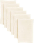 Solino Home Ivory Linen Napkins Set of 6-100% Pure Linen Cloth Washable Dinner Napkins 20 x 20 Inch for Spring, Easter - Fete