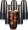 KesaPlan 100 Pcs 18oz Plastic Black Cups, Disposable Wine Cocktail Glasses | by KesaPlan