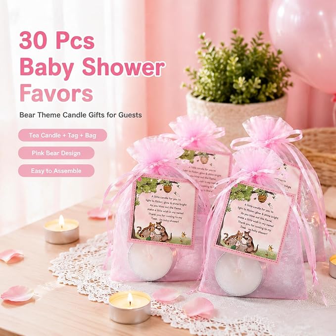 30 Sets Baby Shower Party Favors, Winnie Baby Shower Party Favors Including 30 - Image 2