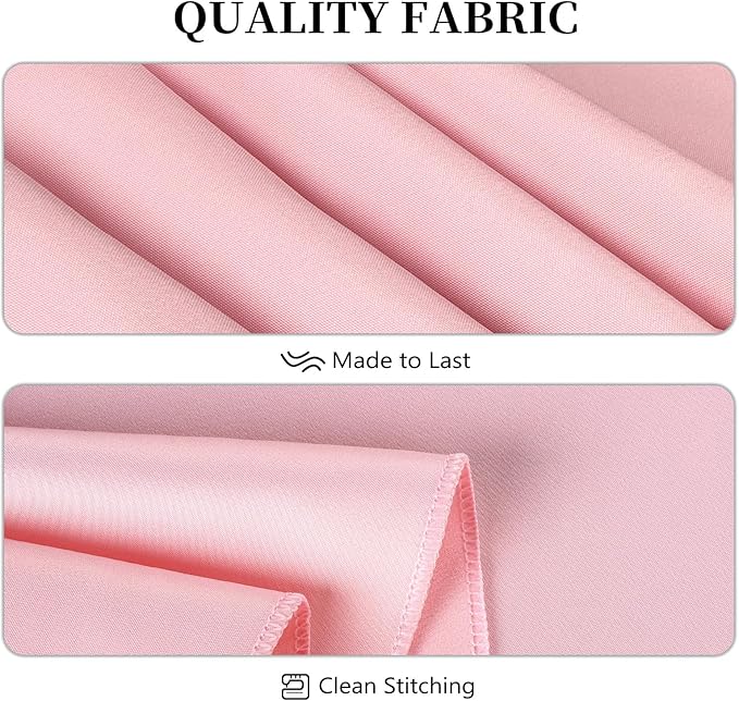 8 Pack Pink Tablecloth 60 x 126 Inch Rectangular Valentine’s Day Table Cloth for 8 Foot Rectangle Tables, Wrinkle Resistant Washable Fabric Polyester Table Covers for Wedding Party Banquet Buffet