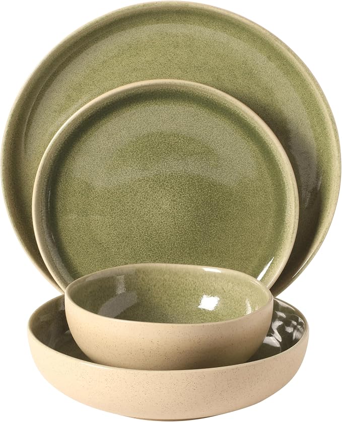 Gibson Elite Manila Bay 16-Piece Stoneware Dinnerware Set, Service - Image 9