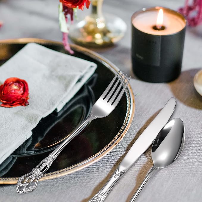 Retro Royal Silverware Silver Flatware Set - Image 7