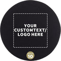 10 Round Foam Bud Coasters Pack, 4 inch - Customizable Text, Logo - PU Foam, Party Favor - Black