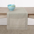 Solino Home 100% Pure Linen Table Runner Natural Hemstitch, 14 x 108 in | by SolinoHome