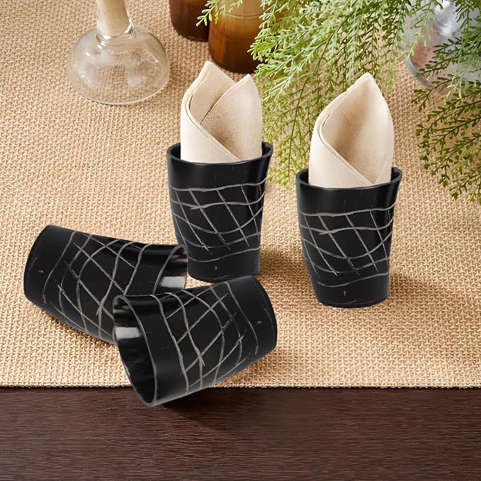 Handicrafts Home Viking Horn Shot Glasses Set of 8, Handmade Natural Ox Horn - Image 7
