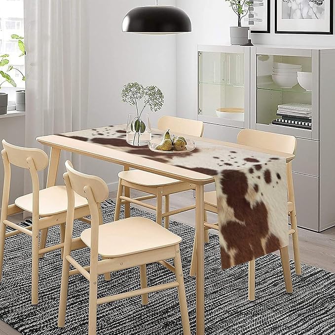 Cow Print Table Runner, 13x60 Inch - Image 3
