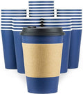 Disposable Coffee Cups With Lids - 12 oz To Go Coffee Cup. Travel Cups Hold by Glowcoast