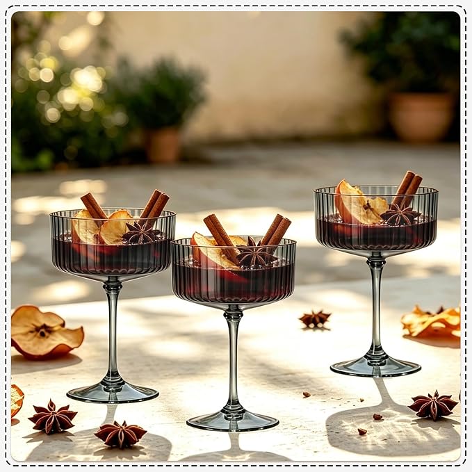 12PCS Plastic Martini Glasses, Unbreakable Reusable Champagne Coupe, Removable - Image 5