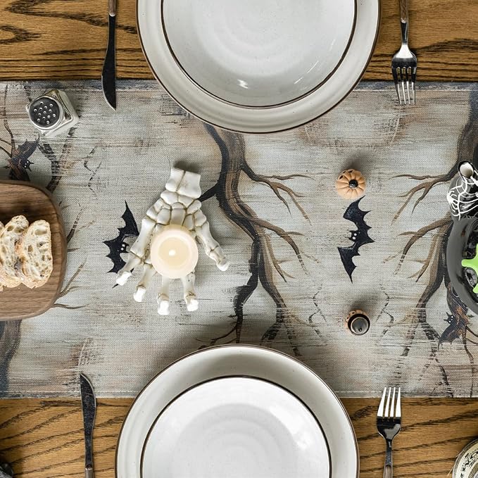 Artoid Mode 210 GSM Halloween Table Runner 13x36 Inch Home Party Decor | - Image 3