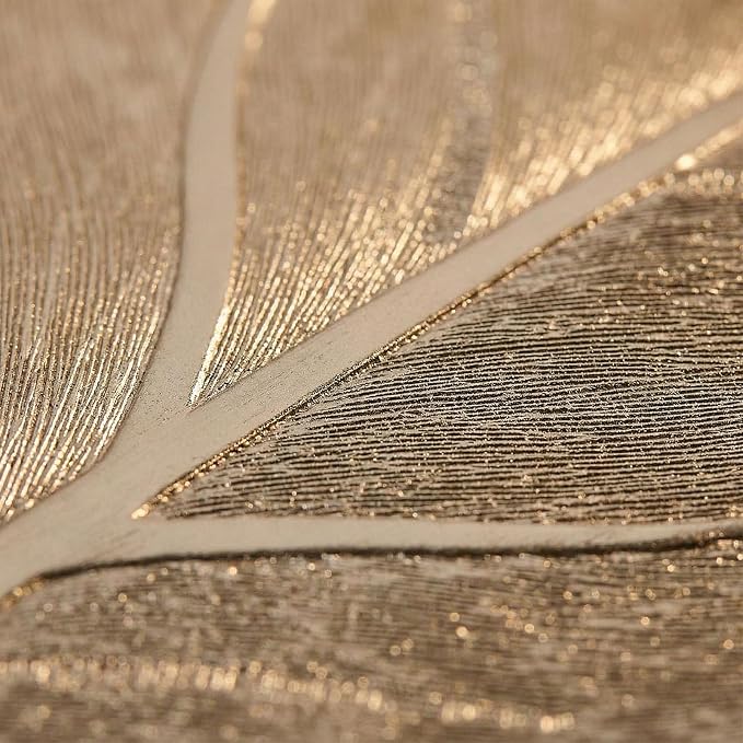 Gold Leaf Table Runner 36 Inch Small Dresser Vinyl Runner Fall Decor | Heat - Image 6