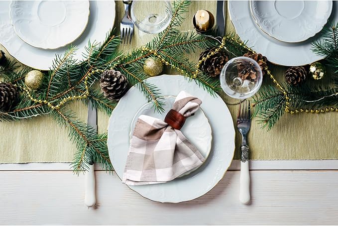 Wooden Napkin Rings Set of 12 Handmade Napking Holders for Dining Tableware, Thanksgiving, Party, Table Décor (Rounded)