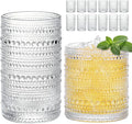Moretoes Vintage Hobnail Drinking Glasses Set of 12 | 15 Oz Highball Glasses & by Moretoes