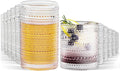 Hobnail Drinking Glasses Set of 12, 12 oz Highball Glassware & 10 oz Cocktail by Unknown