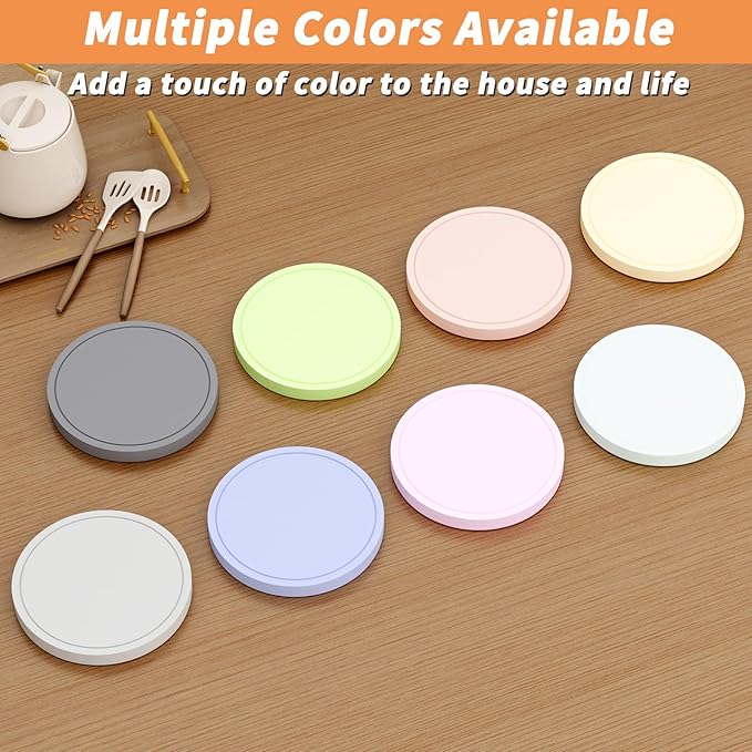 Azhou 6Pcs Drink Coaster with Holder, Lemon-Yellow Absorbent Coasters for Drinks, Non-Slip with Velvet Bottom, Thick Heavy Duty 4 inch Ceramic Coasters, Home Decor Coffee Bar Accessories