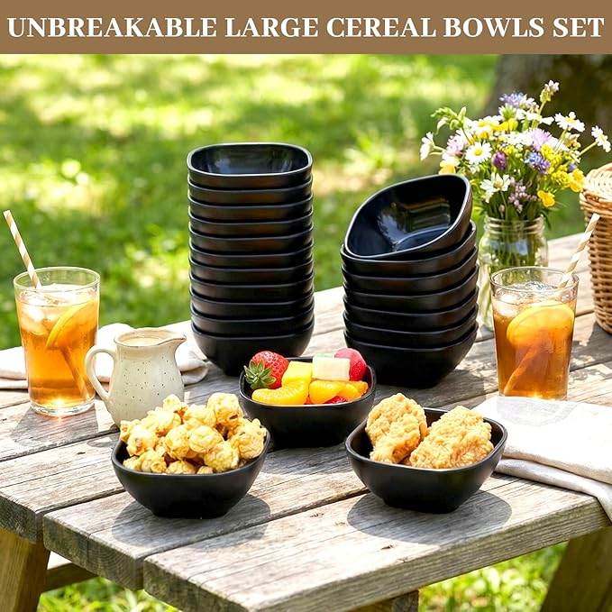 Gejoy 50 Pcs Wheat Straw Dipping Saucers Bowls 4.5 oz Unbreakable Small Soy Sauce Dishes Mini Prep Cups Dessert Snack Bowls Microwave Dishwasher Safe for Side Dish, Snacks, BBQ, Ketchup(Black)