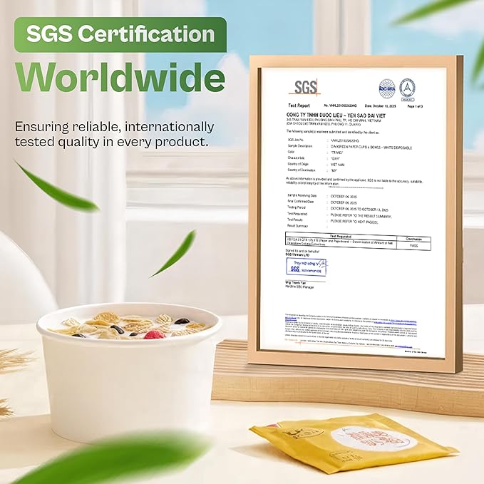 50-Pack 17 oz Paper Soup Containers With Lids – Disposable Soup Bowls To-Go, Leak-Proof, Microwavable & Freezer-Safe, Thick Dual-Wall Paper, SGS Tested to U.S. FDA 21 CFR PASS