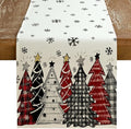 Christmas Table Runner 13x72 Inch, Xmas Tees Snowflakes Holiday Decorative by GEEORY