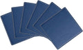 uxcell Square Drink Coasters Set of 6 White Stitched Dual Sided Non-Slip by uxcell