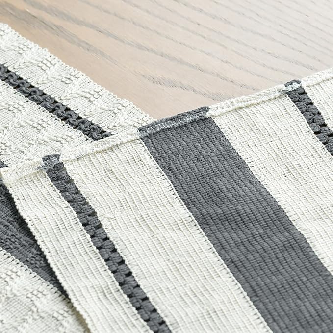 Artoid Mode Dark Green Rustic Woven Table Runner 12x60 Inch | Holiday Farmhouse - Image 5