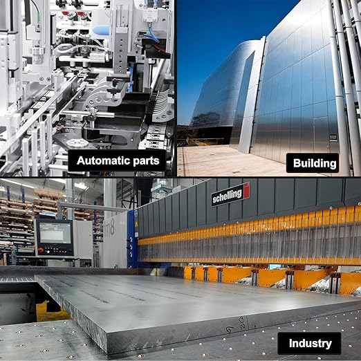 6061 T651 Aluminum Sheet Metal 8 x 16 x 1/4 (6MM) Inch Thick Flat Plain Aluminum Plate Covered with Protective Film, Heat Treatable Rectangle 6MM Aluminum Metal Plate for Industrial