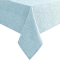 Hiasan Faux Linen Rectangle Tablecloth - Wrinkle and Stain Resistant Washable Table Cloth for Kitchen Dining Room Holiday Table Cover for Dinner, Lux Slate Blue, 60 x 84 Inch