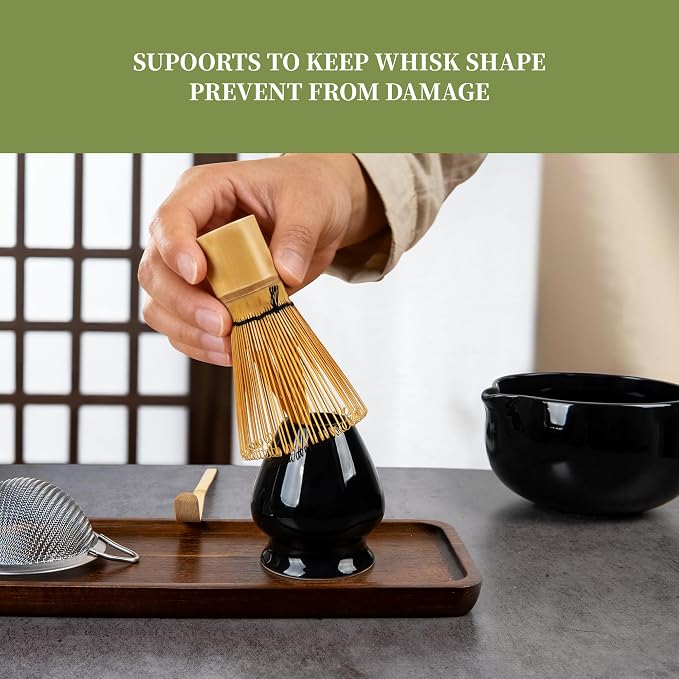 YIBO Matcha Whisk Set Black - Image 5