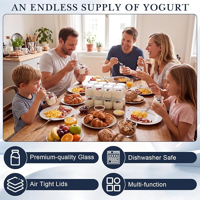 24 Pcs 6oz Small Glass Yogurt Cups - Image 6