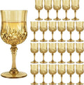 24Pack Plastic Wine Glasses, 7oz Vintage Goblets by LEYIQU
