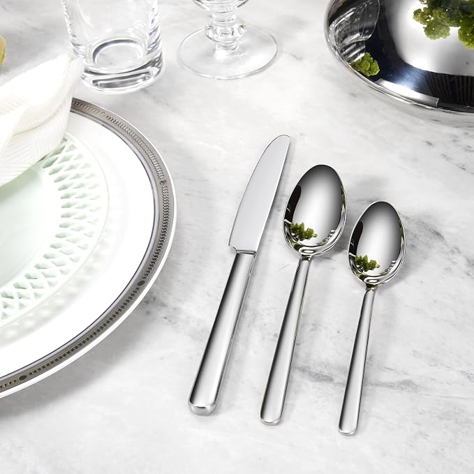 Premium Aline 4-Piece 7.4-Inch Dinner Spoon Set | 18/10 Stainless Steel Dinner - Image 5