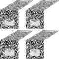 4 Pcs Composition Notebook Table Runner 71 x 13 Inch Preschool Back to School by Breling