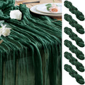 Cheesecloth Table Runner Emerald Green 10FT Boho GauzeRunner by Wokceer