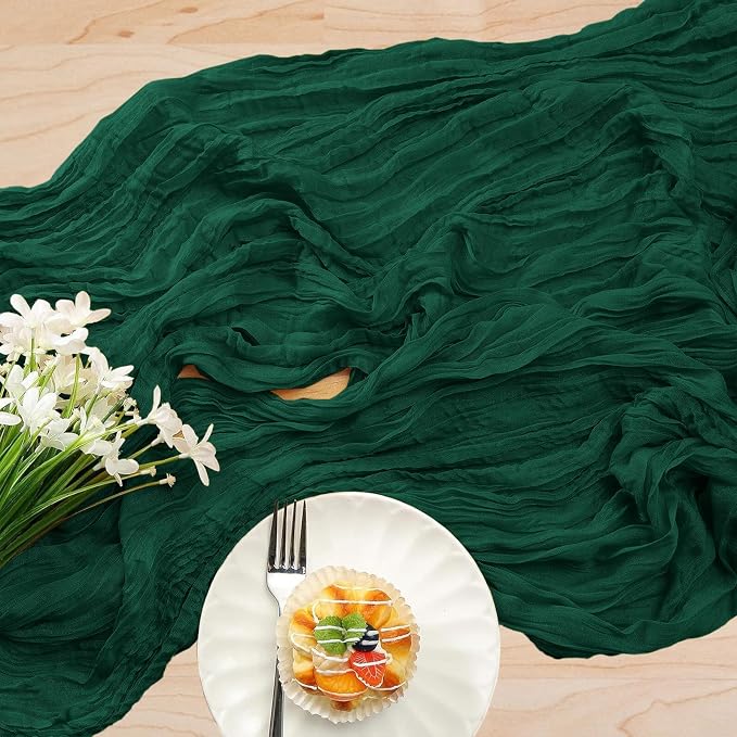 1 Pack Cheesecloth Table Runner 10Ft Christmas Gauze Boho Table Runners - Image 4