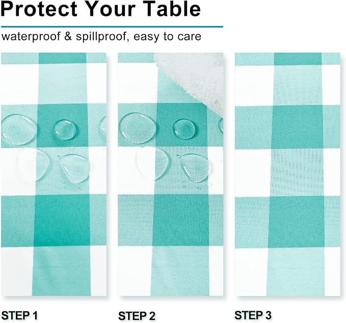 60 x 120 Inch Checkered Tablecloth Rectangle - Image 3