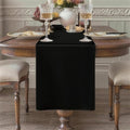 Black Table Runner, Waterproof Washable Runners 72 Inches Long | Reusable 12x72 by KAIPHO