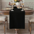 Black Table Runner, Waterproof Washable Runners 90 Inches Long | Reusable 12x90 by KAIPHO