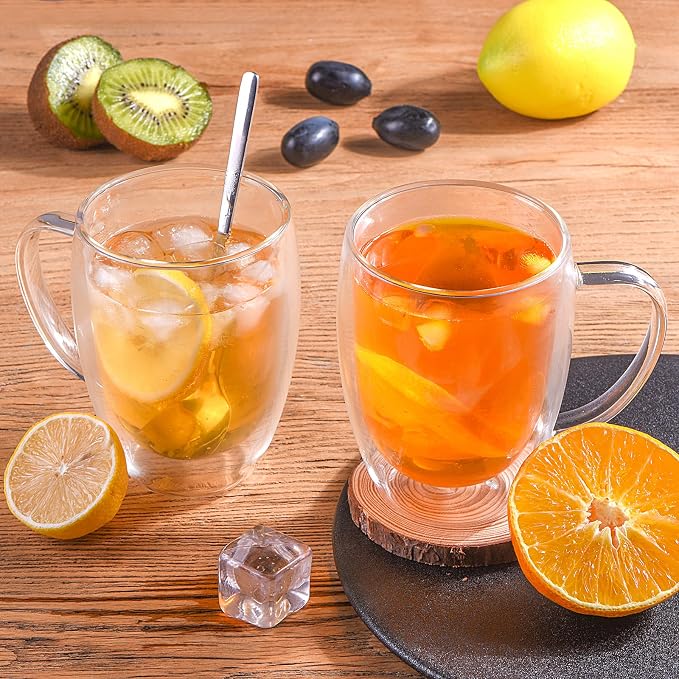Double Wall Glass Coffee Mugs, Glass Coffee Mugs - Image 5