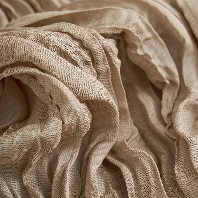 Asee'm 3pcs Cheesecloth Table Runner 120 Inches Long Nude Boho Gauze Cheese - Image 5