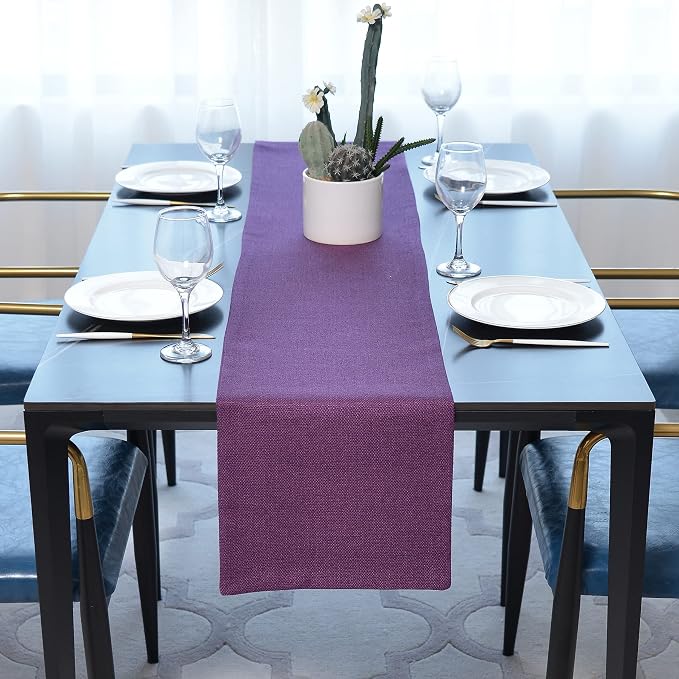 Dinning Table Runner Cloth 12 x 120 Inches Farmhouse Kitchen Coffee Burlap - Image 2