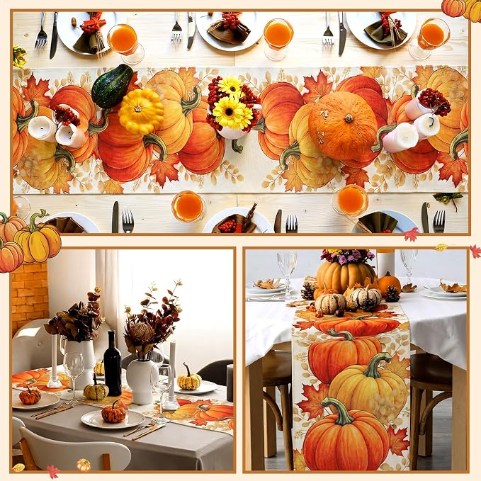 Honeydak 12 Pcs Holiday Table Runner Seasonal Farmhouse Table Decor 13 x 72 - Image 2