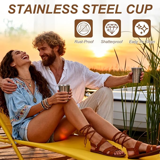 uxcell 2 Pcs Stainless Steel Cups, 7oz/200ml Metal Cups Double Wall Tumbler - Image 4