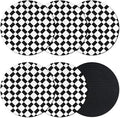 Black White Minimalist Coasters Set of 6, Absorbent Coasters by Unknown