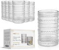 Amzcku Vintage Highball Drinking Glass Set of 6 Kitchen Glasses Cup（13 OZ），for by Amzcku